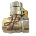 Hot forging brass lockable magnetic ball valve with nickel surface